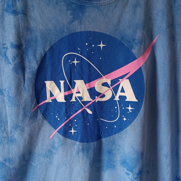 Fifth Sun NASA women's blue tye dye short-sleeve t-shirt size XL - Picture 4 of 9